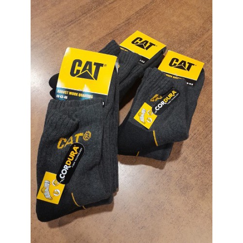 Носки рабочие CATERPILLAR CORDURA 3 пары, серые, новые