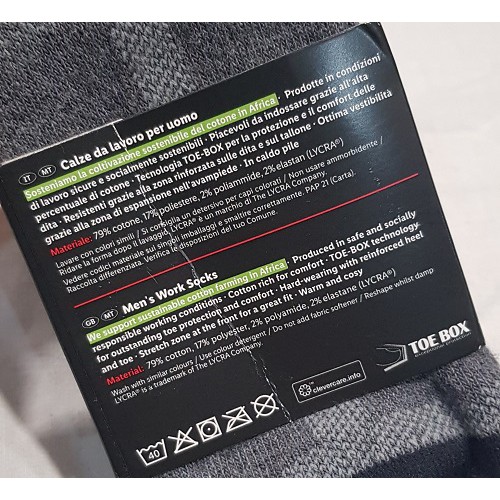 Носки рабочие PARKSIDE TOE-BOX, серые, новые