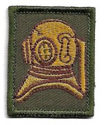 Нашивка Army Diver Qualification армии Великобритании, жёлтая, новая